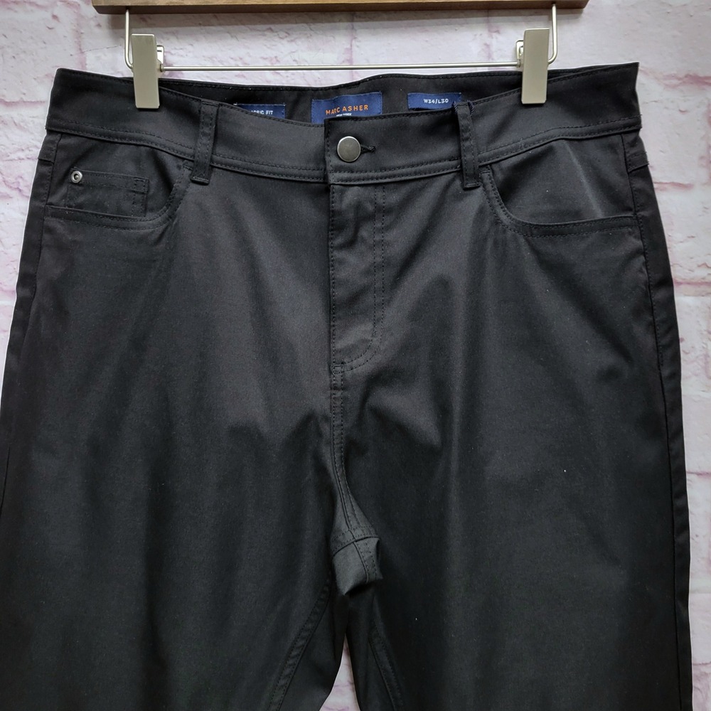 Marc Asher New York Classic Fit Black Chino Pants W34/L30 Workwear Businesscore - Picture 3 of 9